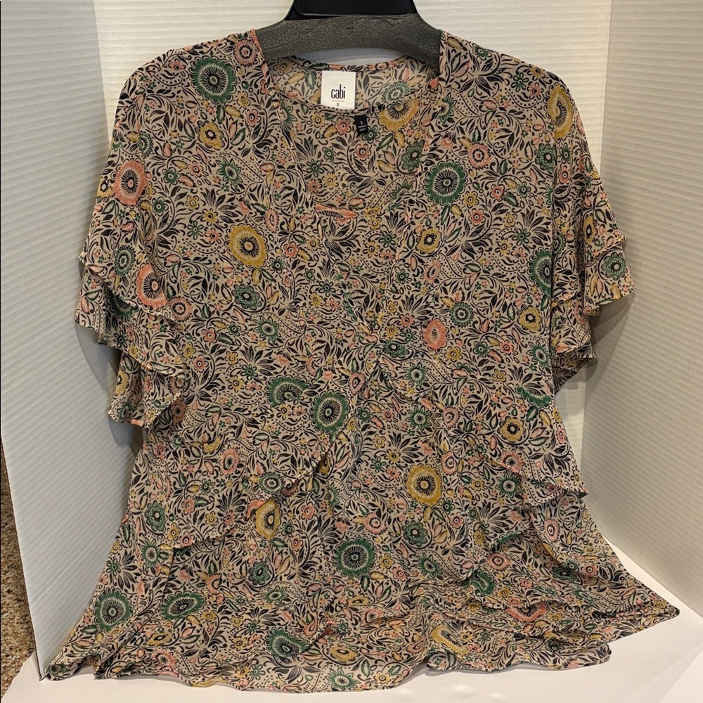 CAbi Poet Blouse two-piece, Size Small